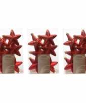 18x kerst rode kerstballen 7 cm glanzend matte glitter kunststof plastic kerstversiering